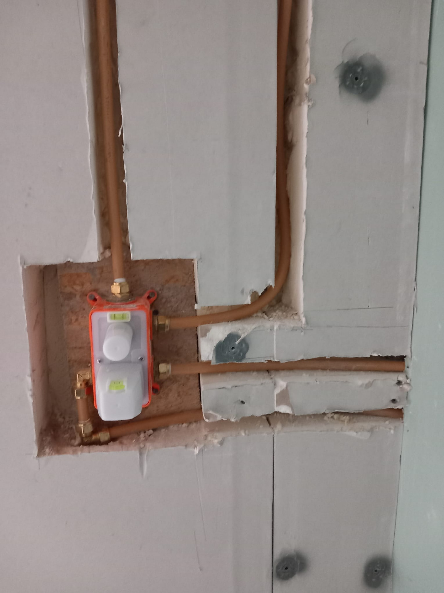 General Plumbing Services — Concealed shower valve first fix
