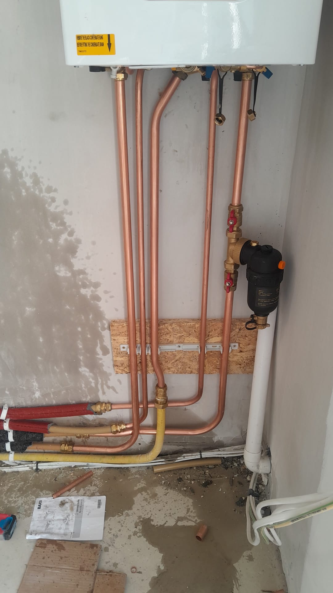 Gas Boiler Replacement — Boiler with magnetic filter