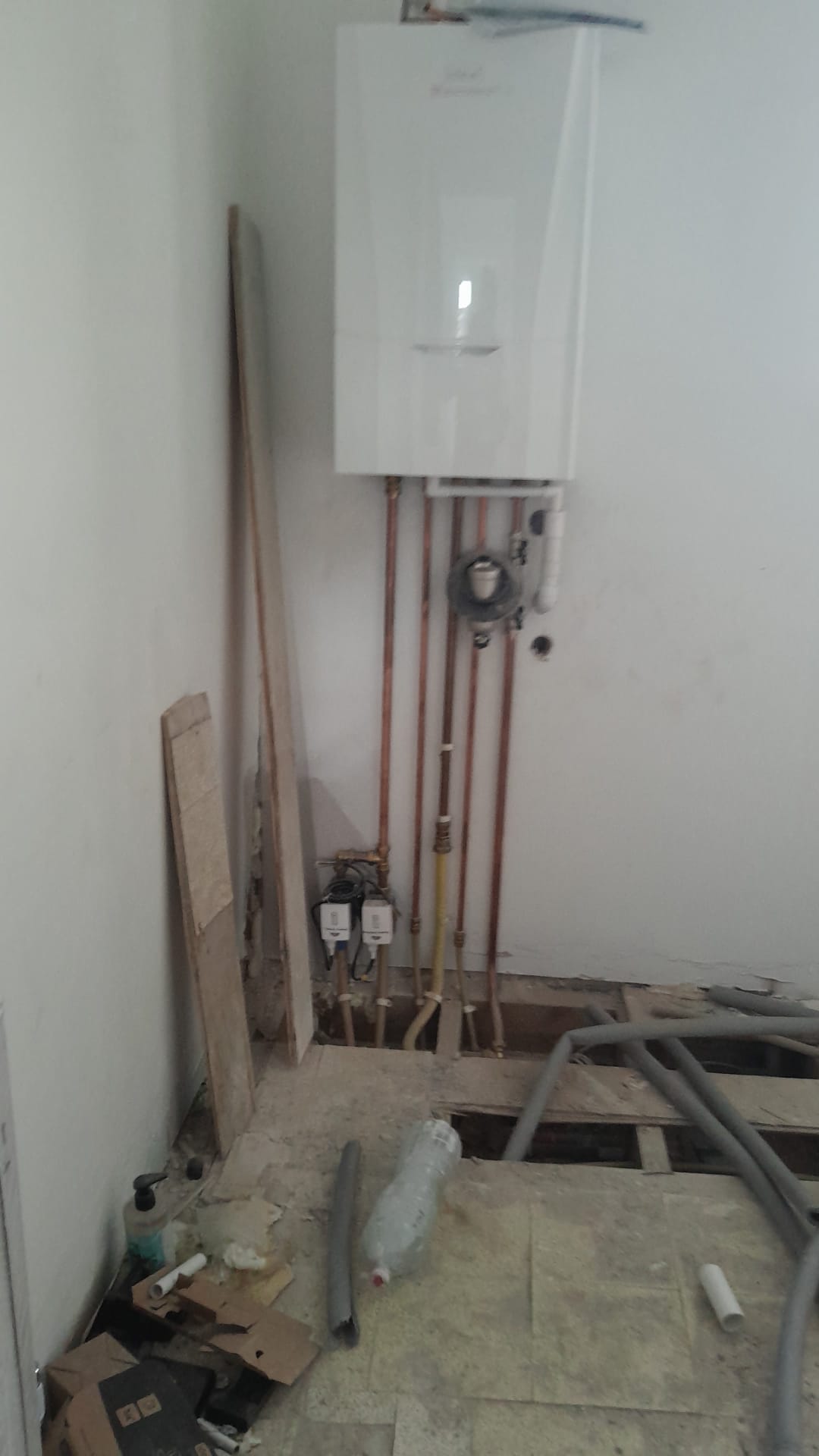 Gas boiler installation